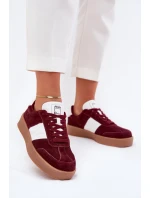 Semišové Sneakersy Dámské Daniel Lopez SS2D4023 Bordová