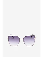Bezrámové sluneční brýle typu cat eye s UV filtr 400 tmavě modré
