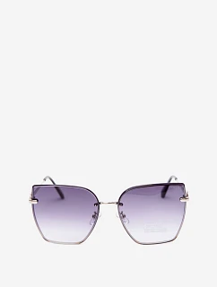 Bezrámové sluneční brýle typu cat eye s UV filtr 400 tmavě modré