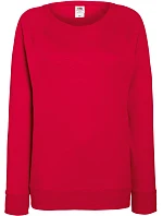 Fruit of the Loom Lady-Fit LW Raglan Sweat Dámská raglánová mikina 16.2146 red Fruit of the Loom Lady-Fit LW Raglan Sweat Dámská raglánová mikina 16.2146 red