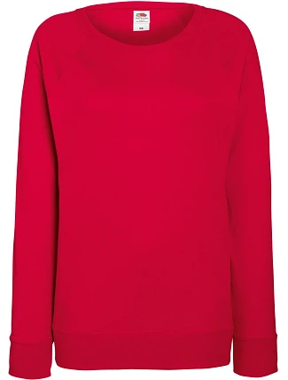 Fruit of the Loom Lady-Fit LW Raglan Sweat Dámská raglánová mikina 16.2146 red Fruit of the Loom Lady-Fit LW Raglan Sweat Dámská raglánová mikina 16.2146 red