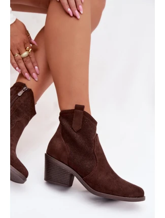 Boty na podpatku model 224427 Step in style Boty na podpatku model 224427 Step in style