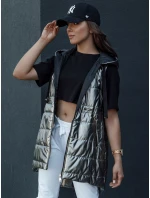 Dámská prošívaná vesta PIXIECODE tmavě šedá FashionStreet TY4437