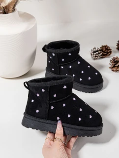 Dětské sněhule srdíčka Černé Gracina