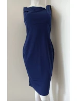 Dámské puzdrové šaty 19174 tmavě modré - Koucla Dámské puzdrové šaty 19174 tmavě modré - Koucla