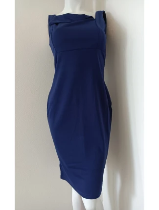 Dámské puzdrové šaty 19174 tmavě modré - Koucla Dámské puzdrové šaty 19174 tmavě modré - Koucla