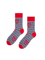 Vzorované pánské ponožky Steven art.136 Srdíčka