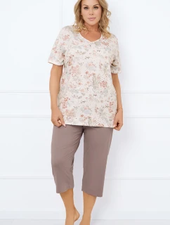 Italská móda Ermida c.r. sp.3/4 barva:print/cappuccino