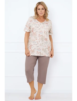 Italská móda Ermida c.r. sp.3/4 barva:print/cappuccino Italská móda Ermida c.r. sp.3/4 barva:print/cappuccino