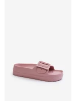 Dámské Pěnové Žabky Na Platformě S Sponou Big Star NN274A663 Růžové Dámské Pěnové Žabky Na Platformě S Sponou Big Star NN274A663 Růžové