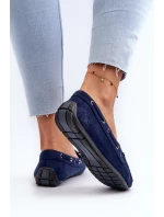 Dámské modré semišové mokasíny Si Passione
