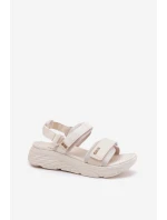 Dámské Sportovní Sandály Na Platformě Big Star RR274A076 Béžové