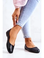 Balerína Kožená klasická černá Stacee