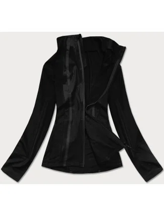 Černá dámská mikina s nízkým stojáčkem (HH020-01)