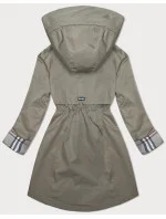 Bunda parka ve světlé khaki barvě s ozdobnou podšívkou BH Forever (3)  (BH-2401BIG)