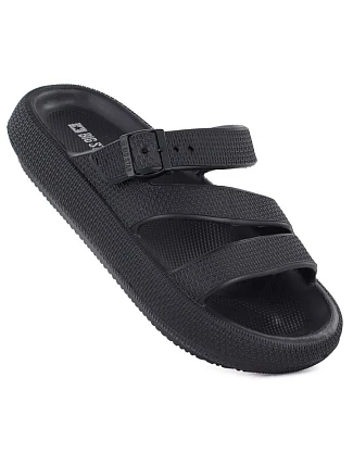 Dámské sportovní žabky na tlusté bazénové podrážce černé Big Star TT274A037