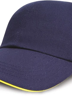 Result Headwear RC 024XP 6 panelová nízkoprofilová sandwich kšiltovka 28.24XP navy/yellow