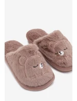 Dětské bačkory s kožíškem – tmavě béžové Norene Dětské bačkory s kožíškem – tmavě béžové Norene