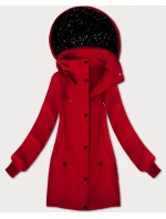 Čevená dámská mikina s kapucí a se stojáčkem LHD (AMG-171)