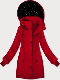 Čevená dámská mikina s kapucí a se stojáčkem LHD (AMG-171)