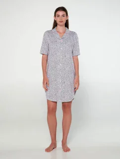 Vamp - Noční košile s knoflíky a potiskem 20331 - Vamp