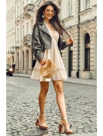 Kožené Sandály Na Robustní Platformě zlato Marina Kožené Sandály Na Robustní Platformě zlato Marina