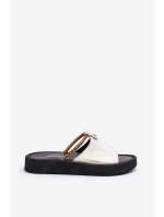 Kožené dámské žabky Zazoo 2659/005 stříbrné Kožené dámské žabky Zazoo 2659/005 stříbrné