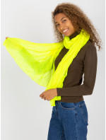 Fluo žlutý vzdušný šátek s řasením