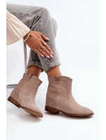 Zazoo 2326 Sametové Dámské Nazouváky na Ploché Podrážce Béžové