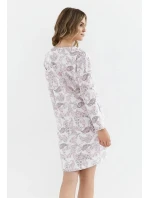 Dámská noční košile 429 Bílá vzor - Cana