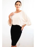 Dámská sukně z elastického viskózového úpletu černá