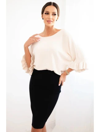 Dámská sukně z elastického viskózového úpletu černá