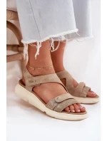 Dámské Sandály Na Klínu Béžové Maroriella