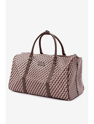 Vzorovaná cestovní taška tmavě béžová Suelle