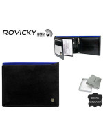 Pánské peněženky Pánská kožená peněženka N992 RVT Black+Na black