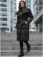 Dámský prošívaný kabát FAVI black FashionStreet TY3089