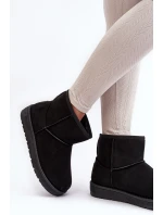Dámské zimní boty s vyplněním z kožešiny černé Big Star MM274158
