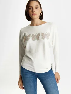 Dámský svetr QNS0140-000 bílý - Monnari