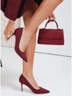 Dámské vínové semišové jehlové boty FashionStreet ZY1073 Dámské vínové semišové jehlové boty FashionStreet ZY1073