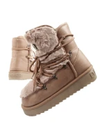 D.Franklin snow boots ladies winter fashion fur insulated brown high dámské