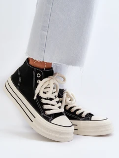 Dámské tenisky na platformě černé Aineri