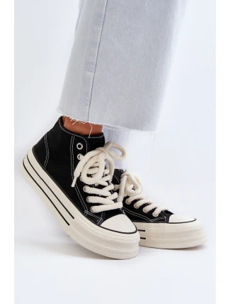 Dámské tenisky na platformě černé Aineri