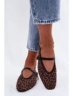 Baleríny s páskem imitace semiše leopard Camoria Baleríny s páskem imitace semiše leopard Camoria