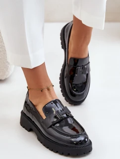 Lakované Dámské Mokasíny Vinceza 62187 Černé