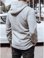 Pánská mikina s kapucí světle šedá FashionStreet BX5830