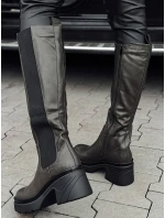 FERRINI dámské dlouhé zelené boty FashionStreet ZY0534 FERRINI dámské dlouhé zelené boty FashionStreet ZY0534