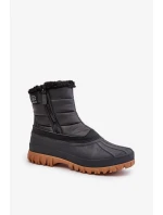 Dámské Sněhule Zateplené Kožíškem Na Zip Lee Cooper LCJ-24-44-2866 Černé