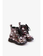 Dětské Zateplené Kotníkové Boty s Zipem Jednorožci Černé Tiptop