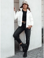 Dámská zimní bunda FASHWARM krátká prošívaná s kapucí bílá FashionStreet TY4637