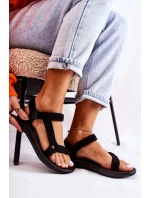 Dámské semišové sportovní sandály Černá Harris